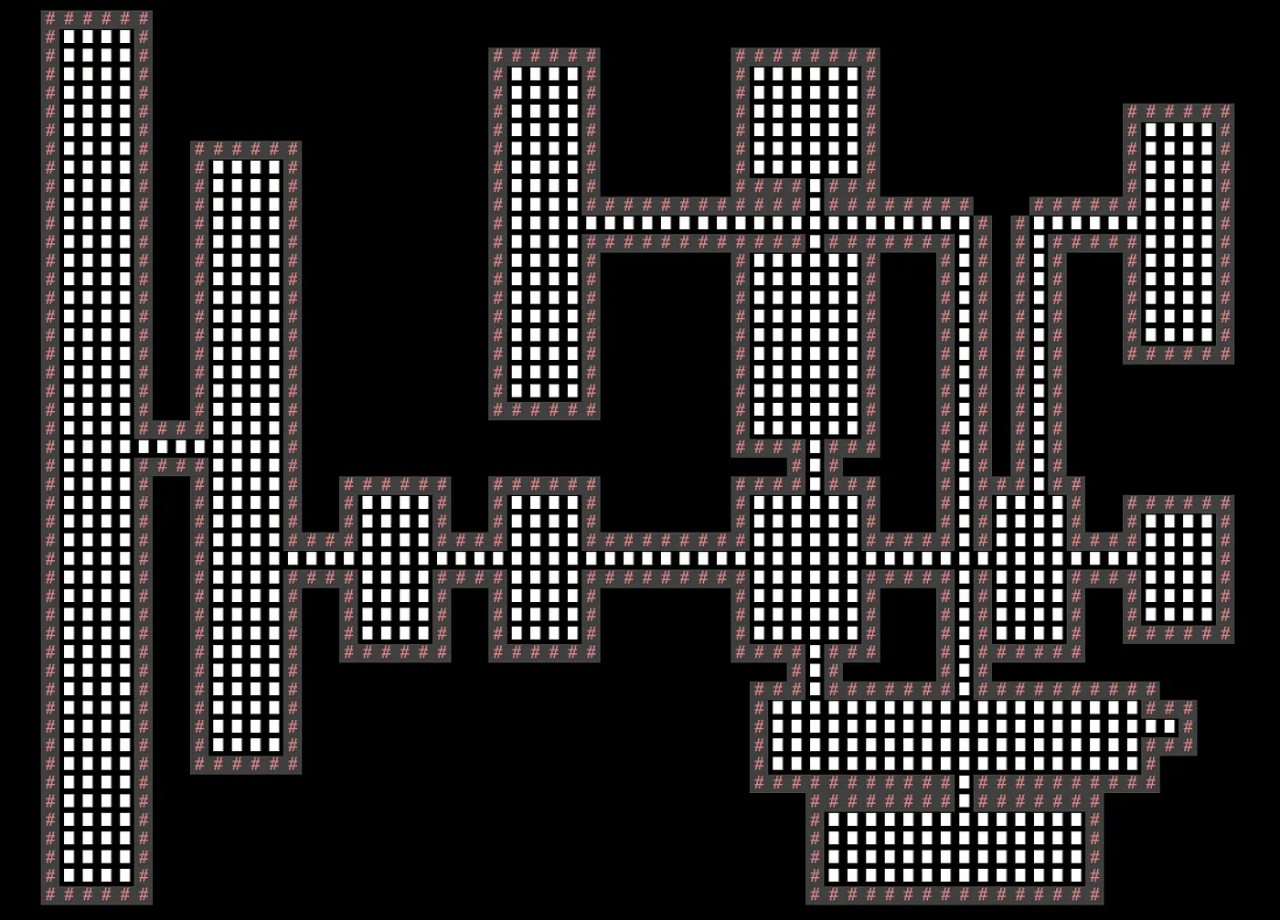 random rooms and hallways generated using the bsp algorithm—iteration 2
