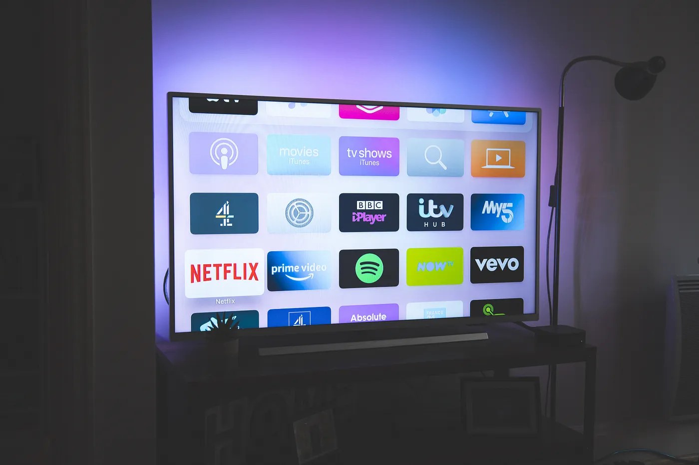 a tv with streaming services